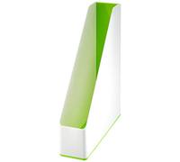 Leitz WOW 53621054 Duo Colour Lot de 4 range-revues Format A4 Bicolore Blanc/Vert