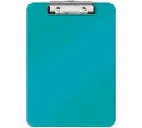 Leitz - Porte-bloc A4, Capacité 75 Feuilles, Clip Métallique Solide, Crochet de Suspension, Polystyrène, Menthe WOW, 39710051