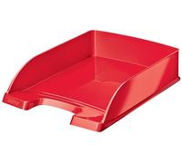 Leitz Bac à courrier A4 WOW - en plastique design ergonomique empilable - rouge (52263023)