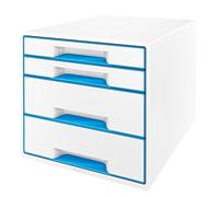 Leitz WOW Cube 5213 5213-20-36 Caisson à tiroirs blanc 4 x DIN A4 Nombre de tiroirs: 4