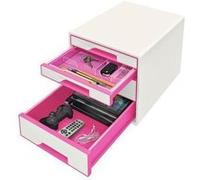 Leitz Bloc de classement Wow – 4 tiroirs – Rose