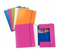 Leitz Wow - Chemise À 3 Rabats - Pour 250 Feuilles - Blanc Métallisé ( Paquet De 5 )