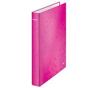 Leitz Wow Classeur 2 Anneaux D 25 mm Carton Pelliculé - Rose