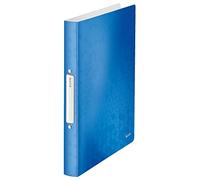Leitz Wow Classeur 2 Anneaux Ronds 25 mm - Bleu Métallisé