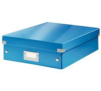 Leitz Wow Click & Store 60580036 Boîte de Rangement Système de Compartiment A4 Bleu, Moyen