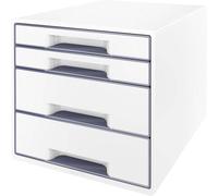 Leitz WOW Cube 5213 5213-20-01 Caisson à tiroirs blanc 4 x DIN A4 Nombre de tiroirs: 4
