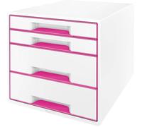 Leitz WOW Cube 5213 5213-20-23 Caisson à tiroirs blanc 4 x DIN A4 Nombre de tiroirs: 4