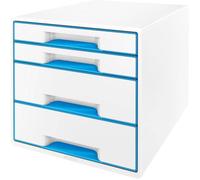 Leitz WOW Cube 5213 5213-20-36 Caisson à tiroirs blanc 4 x DIN A4 Nombre de tiroirs: 4