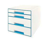 Leitz Wow Cube Module De Classement De Bureau Plastique Bleu Et Blanc