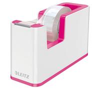 Leitz Dérouleur de ruban adhésif WOW 5364, Largeur max. 19 mm, Longueur max. 33 m, blanc, rose