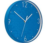 Leitz WOW Horloge Murale Quartz, Idéale pour le Bureau, la Cuisine, le Salon et la Salle de Bains, 29 cm - Bleue