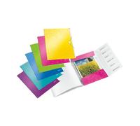 Leitz Trieur Wow 6 positions A4 – Polypropylène, fermeture élastique, coloris assortis