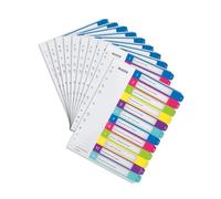 Leitz WOW - Lot de 10 Pochettes de 12 Intercalaires Imprimable Format A4