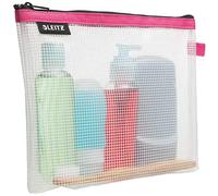 Leitz WOW Pochette Cosmétique, Résistante à l'Eau, Idéale en Trousse de Toilette, Adaptée au Voyage, 24x17x3cm - Rose