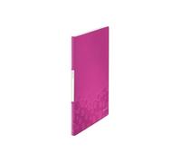 Leitz Wow Porte Vues 20 Pochettes A4 Pour 40 Feuilles Rose Métallisé