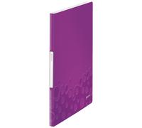 Leitz Porte-vues A4 20 pochettes transparentes (40 vues) Couverture polypropylène violet WOW