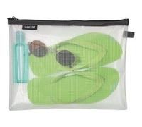 Leitz WOW Trousse de Voyage, Résistante à l'Eau, Transparente, Idéale pour une Organisation et un Rangement Visuels, Grande (A4) - Noire