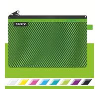 Leitz WOW Trousse à crayons Zippée en Nylon, Lavable, Idéale pour le Rangement, Grand (23x15cm) - Vert