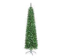 LEIVESTE - Arbre de Noël artificiel mince touffu 210 vert avec 1080 branches réalistes, arbre de Noël haut et étroit avec base en métal, vert