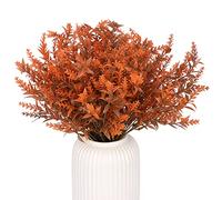 Leixi Lot de 8 fleurs d'automne artificielles qui ne se décolorent pas - Pour intérieur et extérieur - Pour Thanksgiving, Noël, fête de mariage, décoration de la maison et du jardin (jaune foncé)