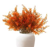 Leixi Lot de 8 fleurs d'automne artificielles qui ne se décolorent pas - Pour intérieur et extérieur - Pour Thanksgiving, Noël, fête de mariage, décoration de la maison et du jardin (Orang 2)