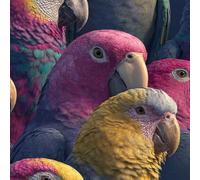 LeIxIaO Papier Peint Perroquet Épaissir Mat Auto Adhésif 44x1000 cm Oiseau De Dessin Animé Comptoir Contact Papier Stickers Muraux pour Bains Salon Chambre Meubles Autocollants Amovible