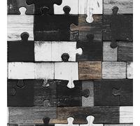 LeIxIaO Papier Peint Puzzle à Grain De Bois Épaissir Mat Auto Adhésif 44x200 cm Mur De Briques Rétro Comptoir Contact Papier Stickers Muraux pour Bains Salon Chambre Meubles Autocollants Amovible