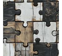 LeIxIaO Papier Peint Puzzle à Grain De Bois Épaissir Mat Auto Adhésif 44x200 cm Mur De Briques Rétro Comptoir Contact Papier Stickers Muraux pour Bains Salon Chambre Meubles Autocollants Amovible