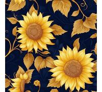 LeIxIaO Papier Peint Rétro Tournesols Épaissir Mat Auto Adhésif 44x600 cm Fleurs Plantes Comptoir Contact Papier Stickers Muraux pour Bains Salon Chambre Meubles Autocollants Amovible