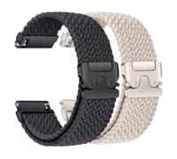 LEIXIUER 2 PiècesTressé Bracelet Compatible avec Samsung Galaxy Watch 7/4/6/5 Bracelet 40mm 44mm,Nylon Strap pour Bracelets Galaxy Watch 6 4 Classic Band/5 Pro 45mm/3 41mm/Active 2 Femme Homme