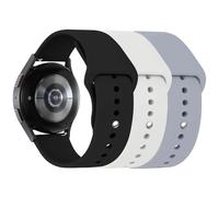 LEIXIUER 3 Pack Bracelet montre de sport en silicone souple 20mm pour Samsung Galaxy Watch 7 6 5 4 Active 2 40mm 44mm 42mm 46mm 43mm 47mm, 20mm Bande de Remplacement en Silicone Souple Sport Strap