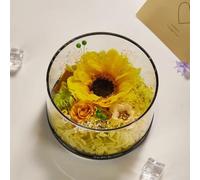 LEIYTFE Cadeau De Roses Stabilisées pour Femme, Maman, Petite Amie Ou Épouse, Fleurs Naturelles pour La Saint-Valentin, Un Anniversaire, La Fête des Mères, Cadeaux Romantiques(Yellow)