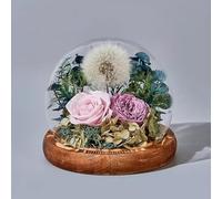 LEIYTFE Cadeaux d'anniversaire De Roses Stabilisées for Elle, Roses Et Pissenlits,Fleurs Naturelles pour La Fête des Mères, Livraison Express De Fleurs, pour La Décoration D'intérieur(Light Purple)