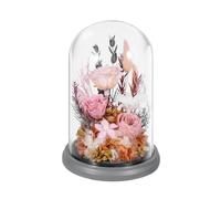 LEIYTFE Cadeaux De Mariage : Roses Véritables Préservées, Compositions Florales pour La Décoration D'intérieur, Fleurs Éternelles pour Votre Femme, Votre Petite Amie Ou Votre Maman(Roze)