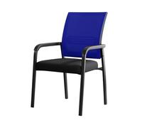 LEIYTFE Chaises De Bureau Empilables pour L'accueil des Visiteurs,Chaise De Réunion avec Dossier Et Accoudoirs en Maille, Chaises De Bureau pour Hall D'entrée Et La Salle De Pause(Blauw)