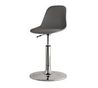 LEIYTFE Short Barstool Swivel 20.4inch Counter Height Bar Stools with Back,(Grigio,A)