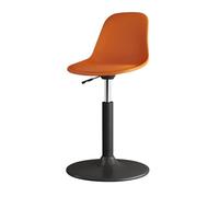LEIYTFE Short Barstool Swivel 20.4inch Counter Height Bar Stools with Back,(Orange,B)