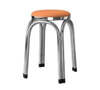LEIYTFE Tabourets Portables Et Empilables Sièges Modulables Tabouret Empilable pour Le Salon Et La Salle À Manger, Chaise D'appoint Moderne pour Le Bureau Ou La Maison(Orange)