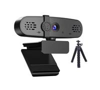 LEIYTFE Webcam pour Ordinateur De Bureau Caméra HD 2K 4K pour Salle De Conférence,caméra De Streaming avec Deux Micros Antibruit, Plug-and-Play pour La Vidéo, Les Jeux Et Les Études(2K+Tripod)