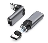 leizhan 40w Type-C Adaptateur magnétique pivotant (2 pcs),connecteur de câble USB C, Adaptateur de Charge Rapide et de Transfert de données pour la Plupart des appareils dotés d'un Port Type-C