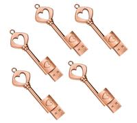 leizhan 5PCS Clé USB 32Go, Clef USB en Forme de Clé Rétro Métal Mémoire Stick USB 3.0, Cadeau Personnalisé Femme Homme, Cle USB Cadeau pour Saint-Valentin, Mariage, Anniversaire Cadeau