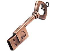 leizhan Clé USB 16Go, Clef USB en Forme de Clé Rétro Métal Mémoire Stick USB 2.0 Pen Drive, Cadeau Personnalisé Femme Homme, Cle USB Cadeau pour Saint-Valentin, Mariage, Anniversaire Cadeau