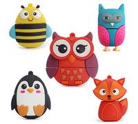 Leizhan Clé USB 2.0 pour étudiant 5 x 8 Go 5xAnimals(32GB)