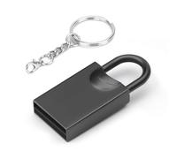 LEIZHAN Clé USB 3.0, Mini clé USB, clé USB pour Voiture, clé USB avec Porte-clés pour PC, Ordinateur Portable, etc. (64GB, Serrures Noires)