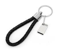 LEIZHAN Clé USB 3.0, Mini clé USB, Clé USB pour Voiture, Clé USB avec Porte-clés pour PC, Ordinateur Portable - 32 Go, Argent