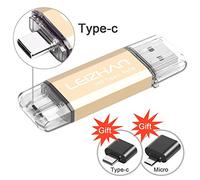 Leizhan Clé USB 3.0 pour Samsung Galaxy S9, S9 Plus, Note 9, S8, S8 Plus/Xiaomi 6/OnePlus 3/Pixel XL/Nexus 5X/LG G5 G6/HTC 10/Huawei Mate 9,P20 256 Go 128 Go 64 Go 32 Go 64GB