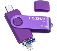 Leizhan Clé USB 3 en 1 32 Go de type C/micro/USB 3.0 OTG haute vitesse compatible avec Samsung Galaxy, Hua Wei, LG, Google Pixel, autres smartphones Android, tablettes, PC