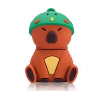 leizhan Clé USB 32Go USB Flash Drive Clé de Mémoire USB Capybara Design Convient aux Enfants Etudiants Graduation Cadeau Souvenir - Chapeau de Martin-pêcheur