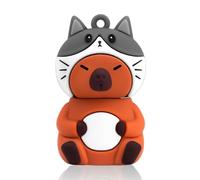 leizhan Clé USB 32Go USB Flash Drive Clé de Mémoire USB Clé de Mémoire au Design Mignon de Capybara Convient aux Enfants Etudiants Graduation Cadeau Souvenir - Chapeau de Chaton
