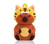 leizhan Clé USB 32Go USB Flash Drive Clé de Mémoire USB Clé de Mémoire au Design Mignon de Capybara Convient aux Enfants Etudiants Graduation Cadeau Souvenir - Chapeau de Tigre